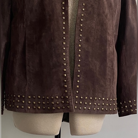 Genuine brown suede jacket - Picture 5 of 9